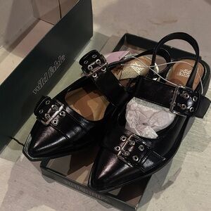 Wild Fable Black Pointed Flats with Buckle Detail NWT